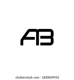 logo initial AB vector design minimalist creative letter