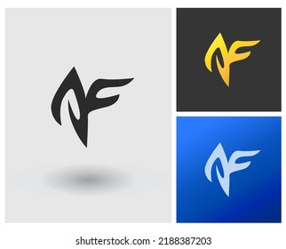 Logotipo inicial de aplicaciones para empresas modernas AF