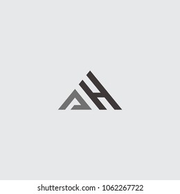 logo initial ah triangle vector