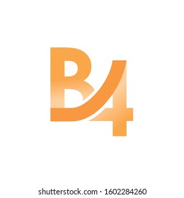logo initial b4 vector for inspiration