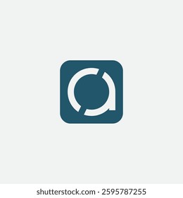 Logo initial CA minimalist abstract design