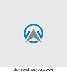 logo initial ca triangle vector