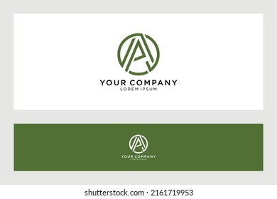 Logo Inicial A Círculo, Connect Icon Business Green