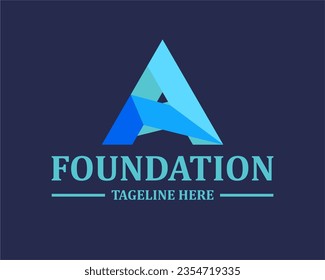 Logo Eine Erstaufführung Eine farbige Design-Illustration 