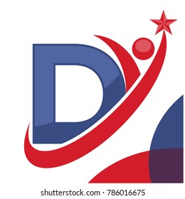 logo initial with the concept of achieving success, with the combination of the letter D