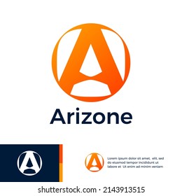 Un Diseño Inicial Con Círculo. Letra A Plantilla vectorial de diseño de logotipo de círculo. Letra abstracta circular A vector de logotipo