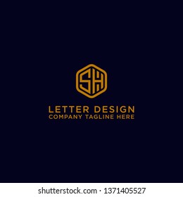 Logo The initial design of the letter SH. - Vector
