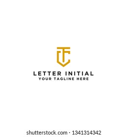 Logo The initial design of the letter TC. - Vector