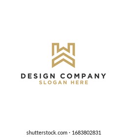 Logo Diseño inicial de la letra W. - Vector