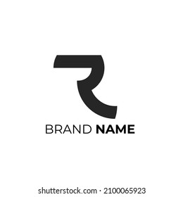 Logo-Erstausführung R. Logo-flache R-Vorlage