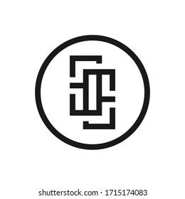 logo initial e abstract circle vector template, eps10