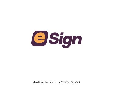 Logo initial E in rectangle shape. Logo Electronic Sign, Logo Modern, Minimalist. Editable file