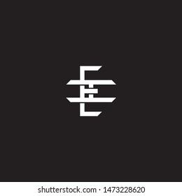 Logo initial EI E I IE monogram locked style with black and white colors