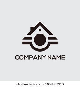 logo initial ff home vector