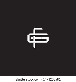 Logo initial FG F G GF monogram locked style with black and white colors