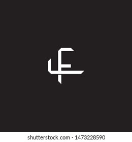 Logo initial FL F L LF monogram locked style with black and white colors