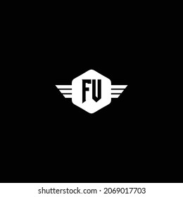 logo initial FU minimalist letter