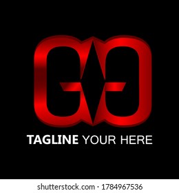 Logotipo del vector de diseño GG G inicial