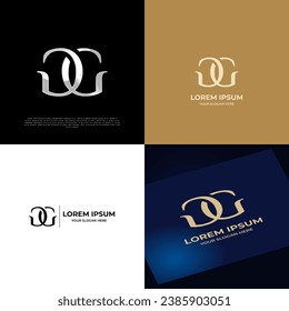 Logo Initial GG Lettering Typography Modern