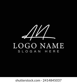Ein Logo Erstmaliges Händeschreiben oder Handschrift für die Identität. Ein handgezeichnetes Styling-Logo.
