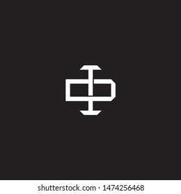 Logo initial ID DI monogram locked style with black and white colors