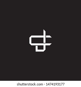 Logo initial JC J C CJ monogram locked style with black and white colors