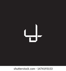 Logo initial JL L J JL monogram locked style with black and white colors