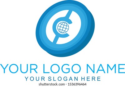 Logo initial Latter C or Global Logo Bussines