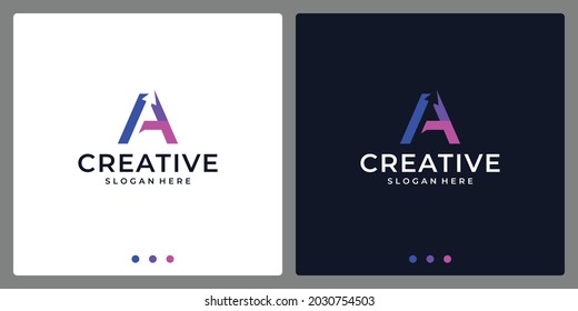  logo initial letter A abstract. premium vector.
