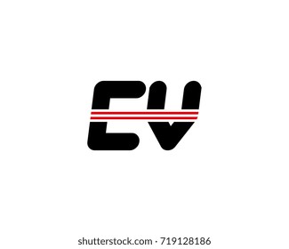 The logo of the initial letter CW, black red line