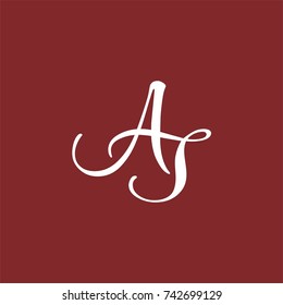 AS logo initial letter design template vector