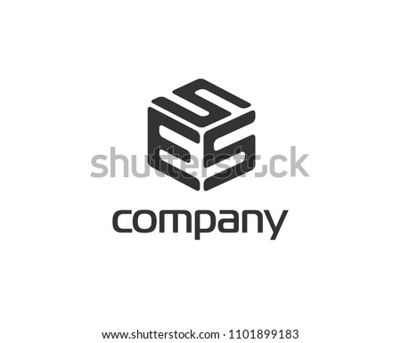  Logo initial letter ess,ses,sse square template element