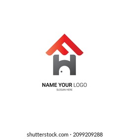 logo initial letter F and H Home vector design