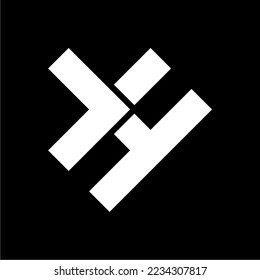 logotipo con la letra inicial h en blanco y negro, adecuado para empresas que enfatizan la simplicidad y el lujo