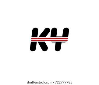 The logo of the initial letter KY, black red line