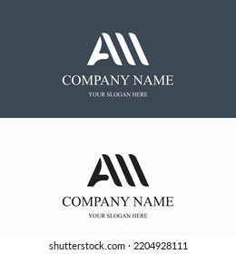 Logo de AM letra inicial logotipo real de lujo. símbolo de plantilla. logo moderno de lujo dorado. marca de marca monograma abstracto vectorial de letra de marca. icono negocio monograma boutique tipo de letra Clothing minimalista.