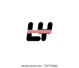 The logo of the initial letter LY, black red line
