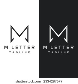 Logo initial letter M monogram or geometry that is unique, modern, luxurious and elegant. Logo for business, brand, business card and company.