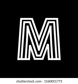 Logo initial letter m on black background