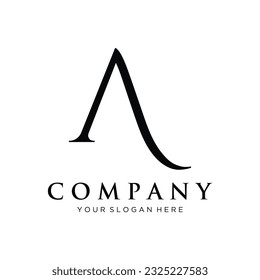 Logotipo de letra inicial Un monograma o geometría moderna.Logo para marca , moda , tarjeta de visita , empresa.
