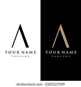 Logotipo de letra inicial Un monograma o geometría moderna.Logo para marca , moda , tarjeta de visita , empresa.