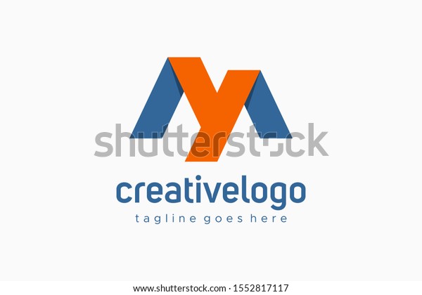 Logo Initial Letter My Ym Business Stock Vector (Royalty Free) 1552817117
