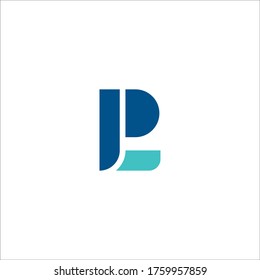 Logo initial letter pl modern digital pay later technology 