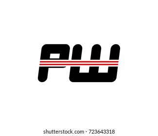 Logo Initial Letter Pw Black Red Stock Vector (Royalty Free) 723643318 ...