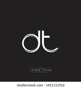 logo Initial Letter Split Lowercase Monogram Logo White on Black 