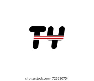 The logo of the initial letter TY, black red line