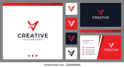  letra inicial del logotipo V resumen. vector premium.