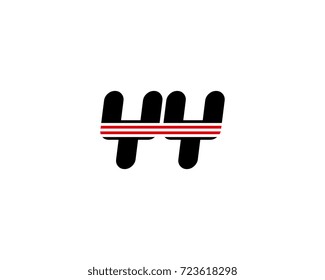 The logo of the initial letter YY, black red line