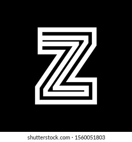 Logo initial letter z on black background