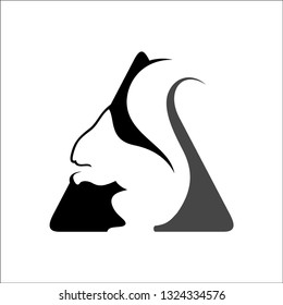 logo initial A negative squirrel